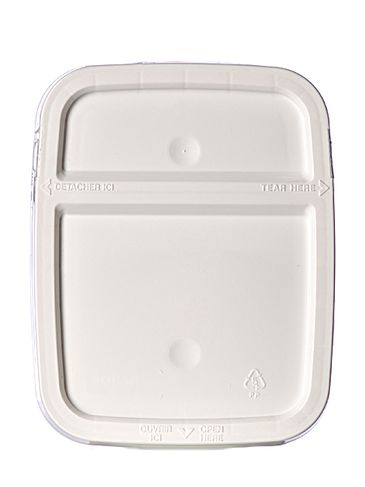 White PP plastic hinged lid for 2 gallon EZ Stor pail