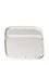 White PP plastic hinged lid for 4 and 5.3 gallon EZ Stor pail