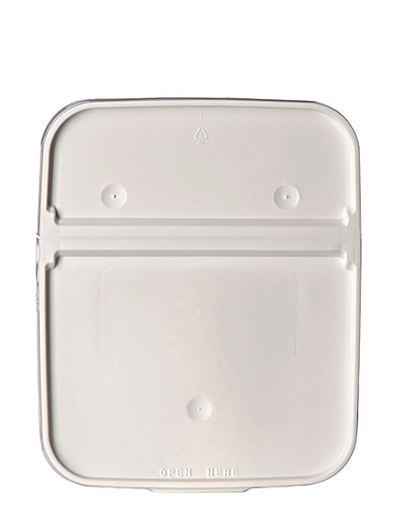 White PP Plastic Hinged Lid – PL6138