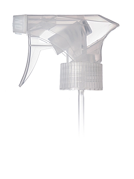Natural-Colored PP Plastic 28-410 Ribbed Skirt On/off Nozzle Trigger Sprayer – S017