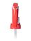 Red and white plastic 28-400 adjustable nozzle trigger sprayer with 9 inch dip tube (1.4 cc output)