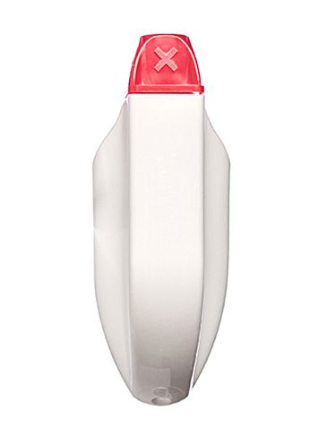 Red and white PP plastic 28-400 ribbed skirt on/off nozzle trigger sprayer with 9.25 inch dip tube (1.3 cc output)