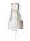 White plastic 28-400 ribbed skirt spray/stream/off nozzle trigger sprayer with 9.875 inch dip tube (0.9 cc output)