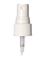 White plastic 20-410 ribbed skirt fine mist fingertip sprayer with clear overcap and 4 inch dip tube (.19 cc output)