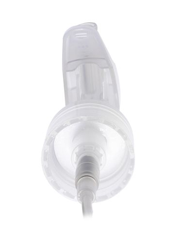Natural-colored 24-410 PP plastic fine-mist trigger sprayer with 6.75 inch dip tube (.21 mL output)