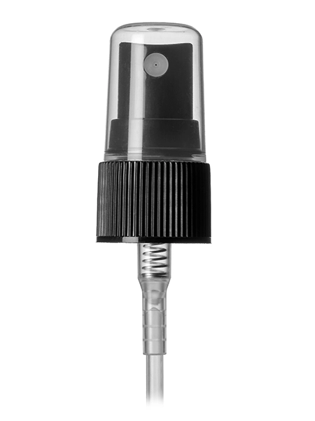 Black PP Plastic 20-410 Ribbed Skirt Fine Mist Fingertip Sprayer – S400BK-3.5625