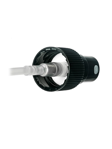 Black PP Plastic 20-410 Ribbed Skirt Fine Mist Fingertip Sprayer – S400BK-3.5625