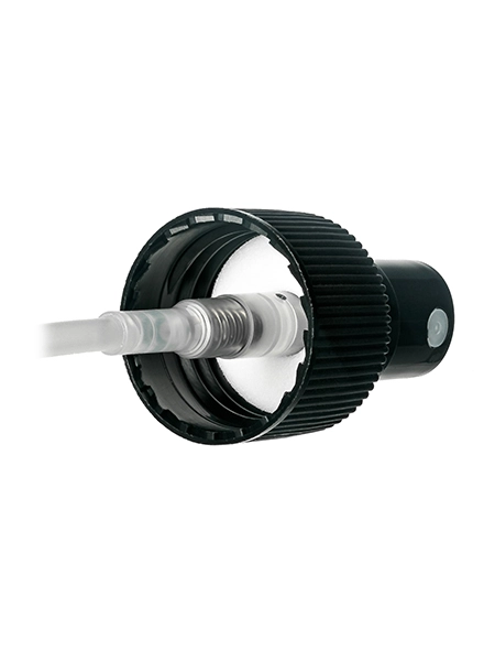Black PP Plastic 24-410 Ribbed Skirt Fine Mist Fingertip Sprayer – S402BK