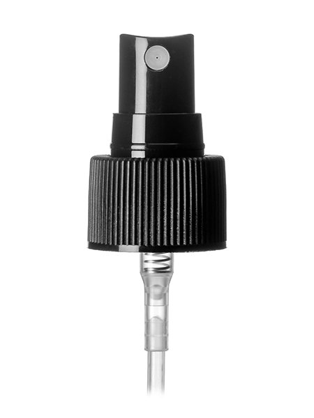 Black PP Plastic 24-410 Ribbed Skirt Fine Mist Fingertip Sprayer – S402BK