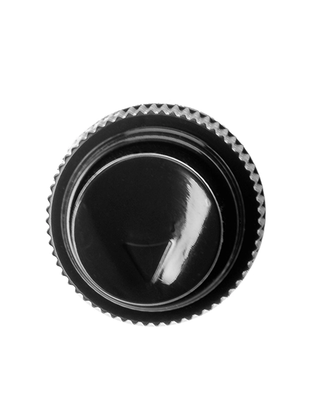 Black PP Plastic 20-400 Ribbed Skirt Fine Mist Fingertip Sprayer – S404BK