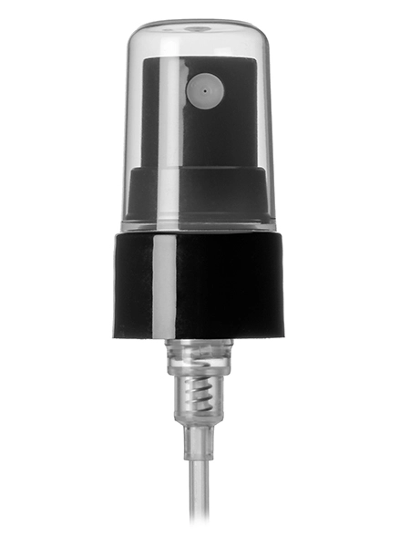 Black PP Plastic 20-400 Smooth Skirt Fine Mist Fingertip Sprayer – S405BK