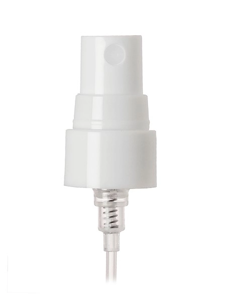 White PP Plastic 20-400 Smooth Skirt Fine Mist Fingertip Sprayer – S405WH