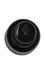 Black PP plastic 20-410 ribbed skirt fine mist fingertip sprayer with clear overcap and 5.3" dip tube (0.14 cc output)