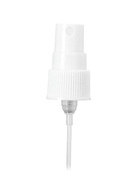 White Plastic 20-410 Ribbed Skirt Fine Mist Fingertip Sprayer – S432WH