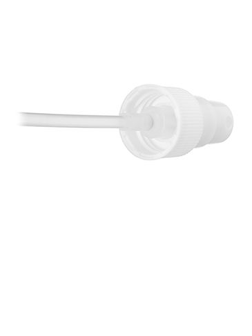 White PP plastic 24-410 ribbed skirt regular mist fingertip sprayer with 8.25 inch dip tube (0.70 cc output)