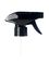 Black plastic 28-410 ribbed skirt spray/stream/off nozzle trigger sprayer with 9.875 inch dip tube (0.8 - 1 cc output)