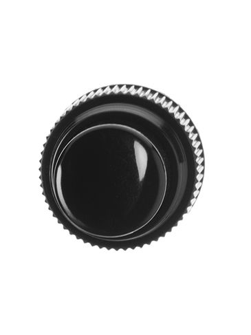 Black PP plastic 20-410 ribbed skirt fine-mist fingertip sprayer with clear overcap and 5.25 inch dip tube (.19 cc output)