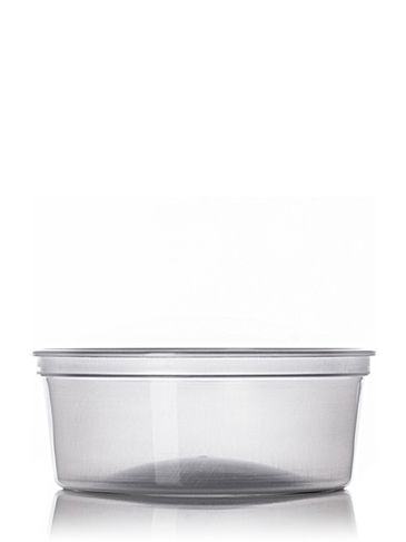 6 oz natural-colored PP plastic round tub
