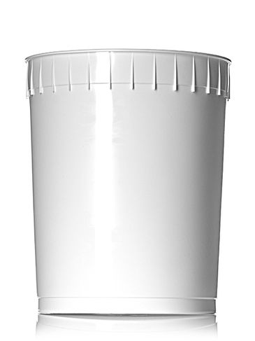 3 gallon white HDPE plastic round dairy tub