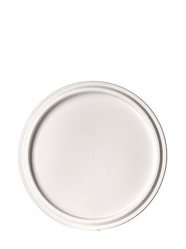 White LDPE plastic 9.75 inch dairy tub lid without gasket