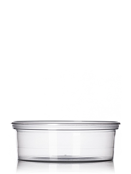 8 oz Natural-Colored PP Plastic Round Tub – T006