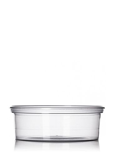 8 oz natural-colored PP plastic round tub