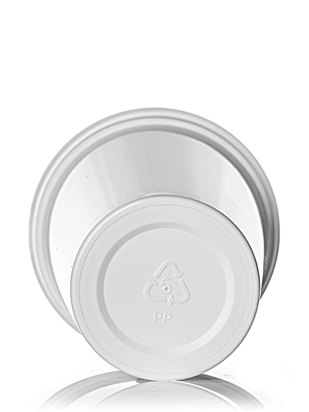 8.9 oz White PP Plastic Round Tub – T007