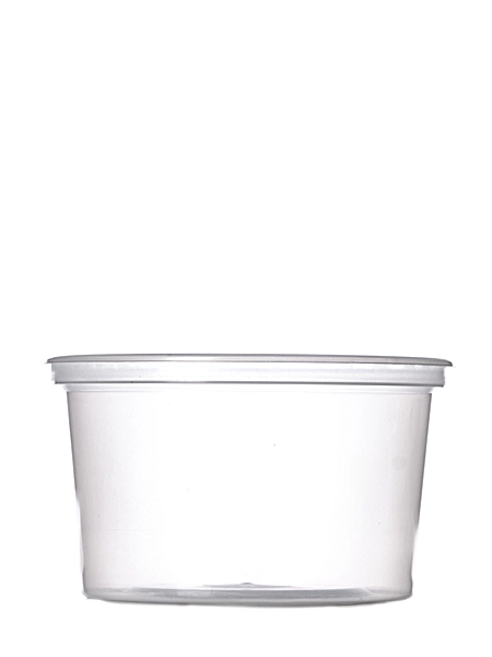 14 oz Natural-Colored PP Plastic Round Tub – T009