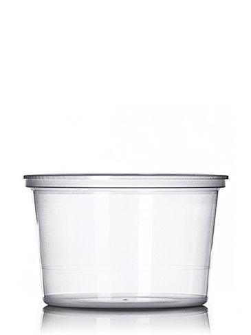 16 oz natural-colored PP plastic round tub