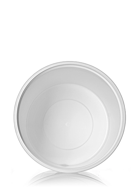 21.2 oz White PP Plastic Round Tub – T016