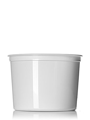 50.2 oz white PP plastic round tub