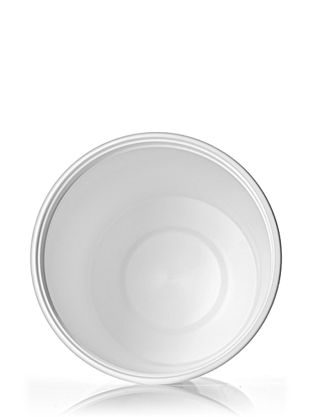 32 oz White PP Plastic Round Tub – T020