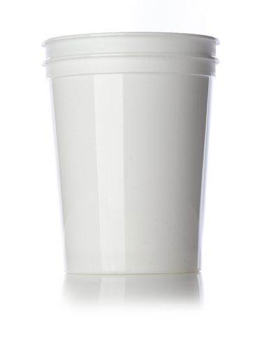 32 oz white PP plastic round tub