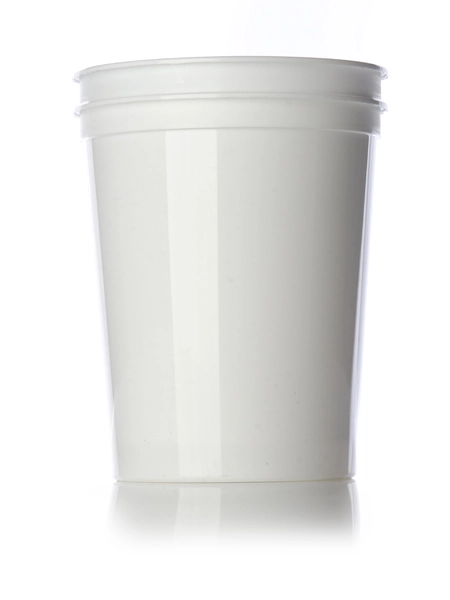 32 oz White PP Plastic Round Tub – T020W