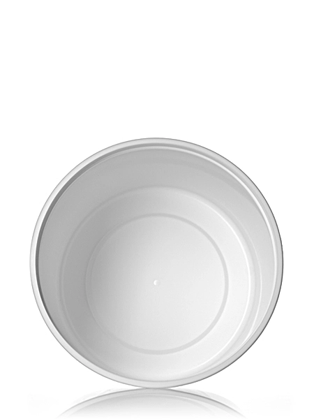 64 oz White PP Plastic Round Tub – T027