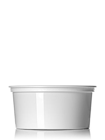 14.7 oz white PP plastic round tub