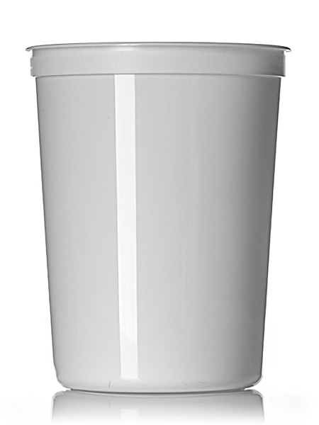 85 oz White PP Plastic Round Tub – T035