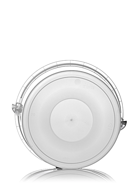 128 oz Natural-Colored HDPE Plastic Round Tub – T040