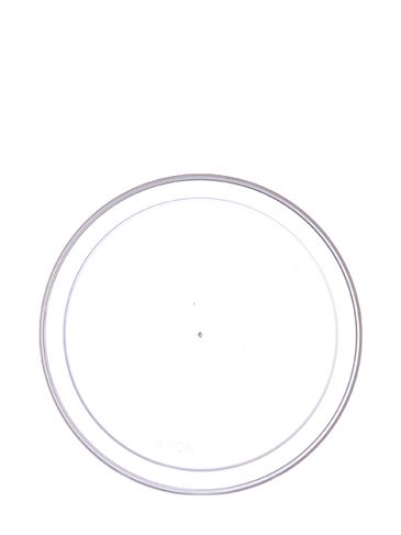 Natural-colored LDPE plastic 3.5625 inch flat tub lid