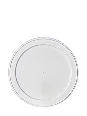 White LDPE plastic 3.25 inch flat tub lid