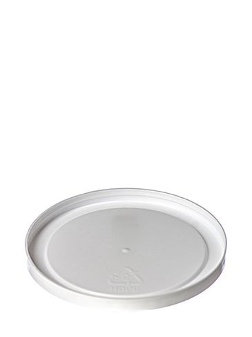 White LDPE plastic 3.25 inch flat tub lid