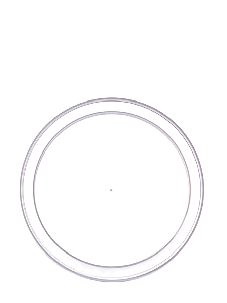 Natural-Colored LDPE Plastic 3.5625 Inch Recessed Tub Lid – T064