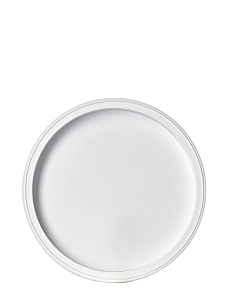 White LDPE Plastic 4.625 Inch Recessed Tub Lid – T068