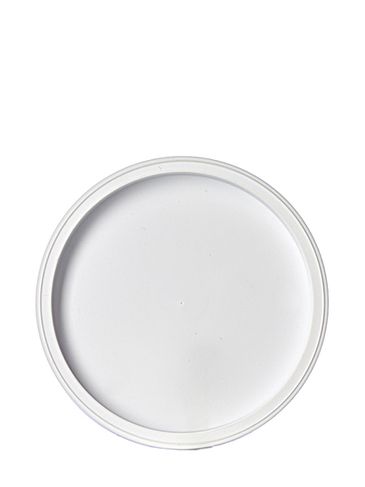 White LDPE plastic 4.625 inch recessed tub lid