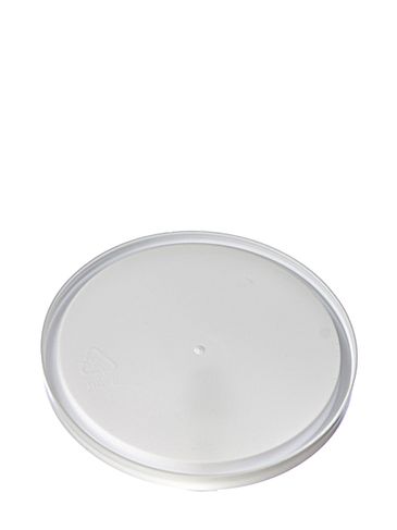 White LDPE plastic 4.625 inch recessed tub lid