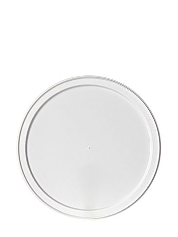 White PP plastic 4.5 inch flat round tub lid for T032 and T033