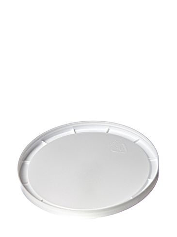 White PP plastic 4.5 inch flat round tub lid for T032 and T033