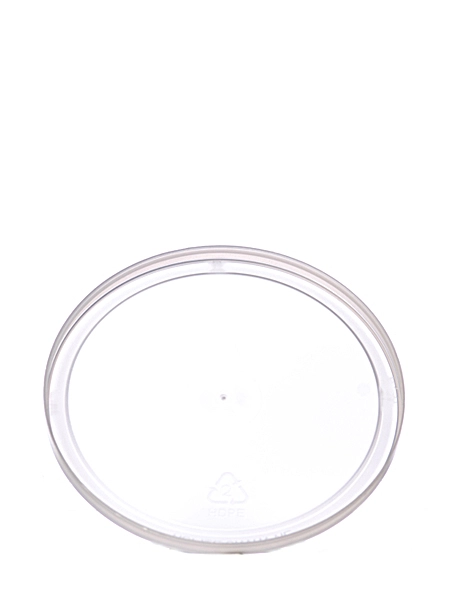 Natural-Colored LDPE Plastic 4.625 Inch Flat Tub Lid – T072