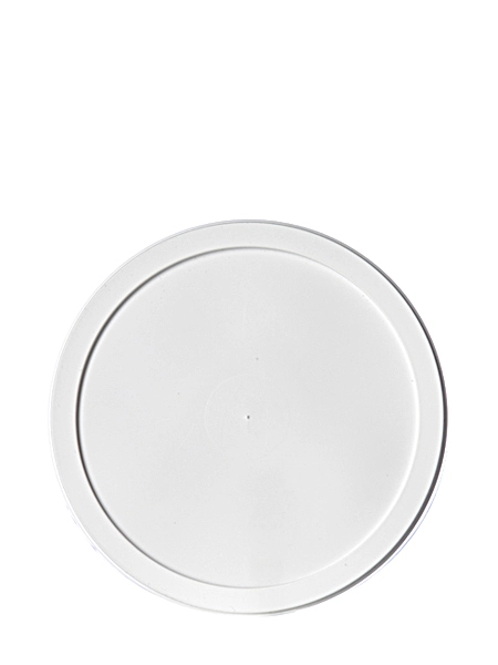 White LDPE Plastic Long-Skirted Tub Lid – T073