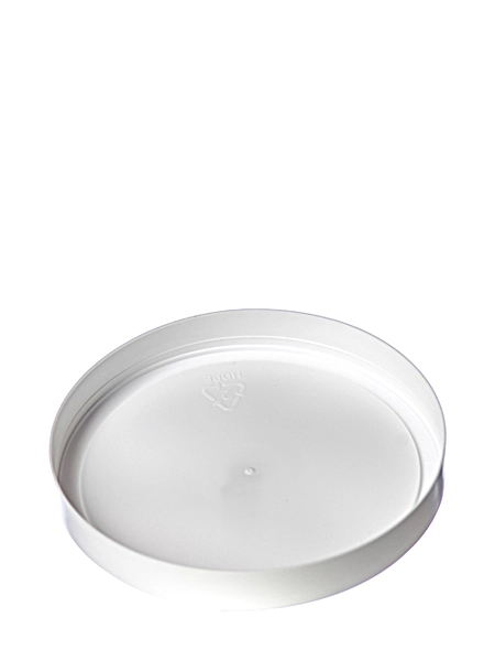 White LDPE Plastic Long-Skirted Tub Lid – T073
